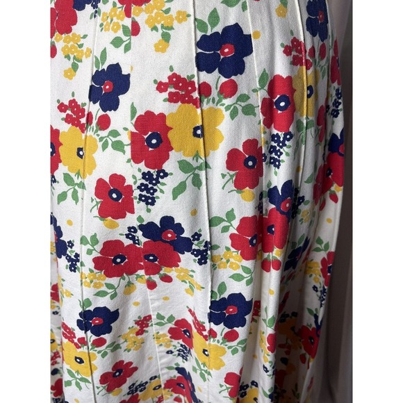 Vintage 70s Floral Canvas Denim The Traveler By Connie Skirt Sz M Button Down - Picture 5 of 10